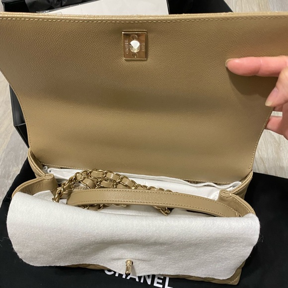 Authentic Medium Coco Handle Chanel Dark Beige - Picture 8 of 15